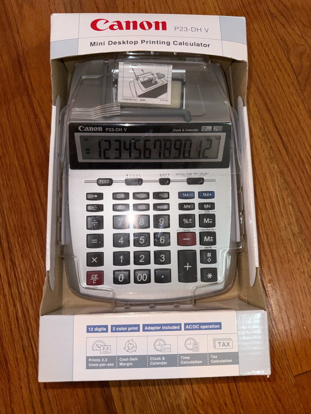 Canon P23-DH V Mini Desktop Printing Calculator - New In Box